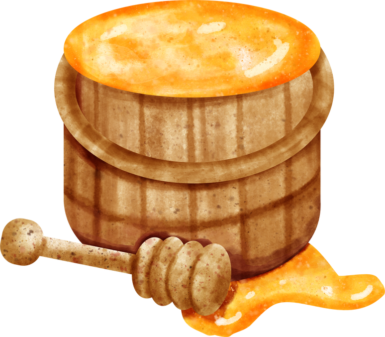 watercolor honey bucket