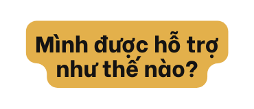 Mình được hỗ trợ như thế nào